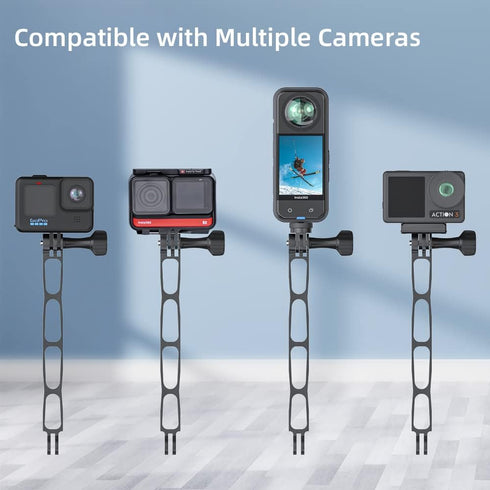 Aluminum Alloy Extension Arm Mount, Compatible with Insta360 ONE X4/X3, GoPro Hero 12/11/10, DJI Osmo Action 4/3/2,