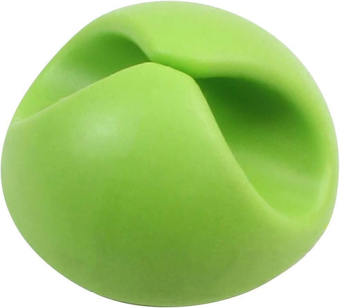 ROK Hardware 20 Pack Multipurpose Silicone Cable Clip Grip Wire Cord Organizer Charger Holder (Green)