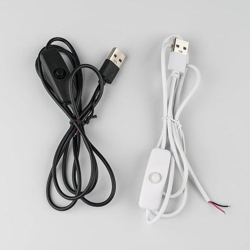 ThtRht 4 Pack 2 5V 12V USB Extension Cable with Switch On/Off Pin Wire Connector DIY Power Cord Toggle Rocker for LED