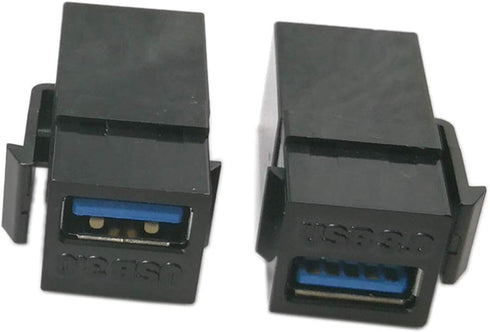 USB 3.0 Keystone Jack Inserts - Haokiang (2-Pack) Female to Female Coupler Insert Connector for Wall Plate