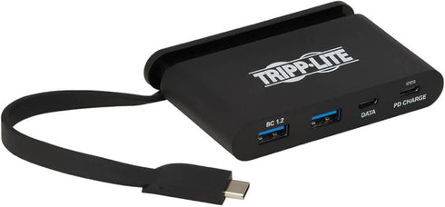 Tripp Lite 4-Port Gen 1 USB-C Hub, 5A (100W), Aluminum, for Charging and Data Transfer, Thunderbolt 3, 5 Gbps