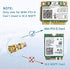 Bingfu Dual Band Wifi Antenna 2.4GHz 5GHz 5.8GHz 3dBi MIMO RP-SMA Male (2-Pack) + 2 x 12 inch u.fl to Rp-sma Cable for WiFi Router Wireless Mini PCI Express PCIE Network Card Adapter