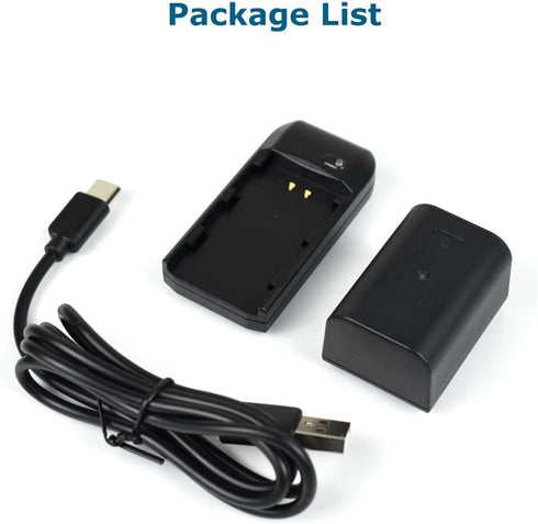 KOQINVIZ NP-FV5 NP-FV5 3.7V 2000mAh Plus Battery Charger + Rechargeable Lithium Battery - Video Camera Camcorder