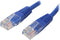 1 Ft Blue Molded Cat 5e Utp Patch Cable, 1 X Rj-45 Male to 1 X Rj-45 Male, Blue