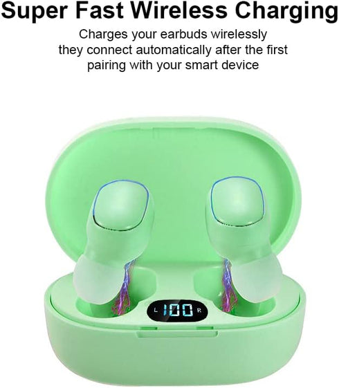 Acuvar Fully Wireless Bluetooth 5.0 Earbud Headphones, iPX4 Water & Sweat Proof, Touch Controls, Smart LCD Case
