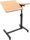 FXEIPOL Mobile Laptop Stand, Rolling Table Desk Cart with Adjustable Height and Angle,