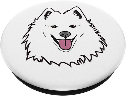 American Eskimo Dog PopSockets PopGrip: Swappable Grip for Phones & Tablets