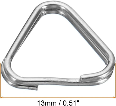 PATIKIL Camera Strap Lug Ring, 8 Pack Metal Triangle Split Ring Hook Adapter Universal for Camera Shoulder Strap, Silver Black