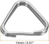 PATIKIL Camera Strap Lug Ring, 8 Pack Metal Triangle Split Ring Hook Adapter Universal for Camera Shoulder Strap, Silver Black