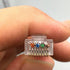 PETECHTOOL RJ45 CAT6A Pass Through Connectors - 50-Pack 23 AWG Gold Plated Modular Plug