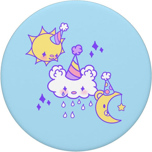 Pastel Goth Clowncore Celestial Sun Moon Bear Weirdcore Cute PopSockets Swappable PopGrip