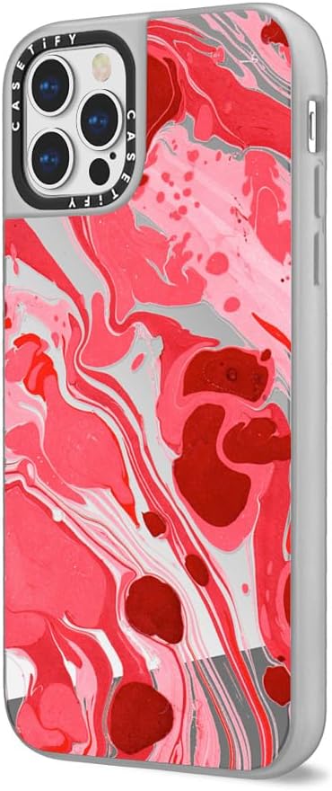 CASETiFY Mirror Case for iPhone 12 & 12 Pro - Raspberry Beret, Reflective, Drop Proof, Compatible with MagSafe