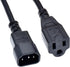 C14 to 5-15R Power Cord - IEC320 C14 to NEMA 5-15R Power Extension Cable, 1ft Standard Computer Power Adapter