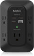 USB Wall Charger Surge Protector, Addtam 5 Outlet Extender with 4 USB Charging Ports, 3-Sided Power Strip Adapter