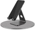 Yoqanr 360 Rotation Monitor Stand, Grey Aluminum Alloy, Wide Compatibility for iMac, Laptop, Potted Plants, Arts