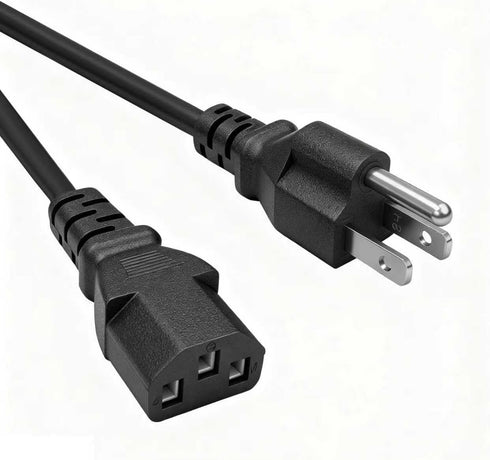 Cilhrok Universal 3 Prong AC Power Cord, 5Ft Replacement PC Power Cable for