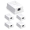 VCELINK Cat6 RJ45 Surface Mount Box | 1-Port, Compatible with UTP Cat6/Cat5e/Cat5, 5-Pack, White