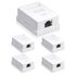 VCELINK Cat6 RJ45 Surface Mount Box | 1-Port, Compatible with UTP Cat6/Cat5e/Cat5, 5-Pack, White