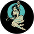 Tattooed Goth Pin-Up Girl Horror Ghost Moon Rockabilly PopSockets Standard PopGrip