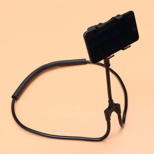 LIFKOME U-Shape Phone Stand, Flexible Black Holder for Mobile Home Use, Desktop, Lazy Mount for Men & Women