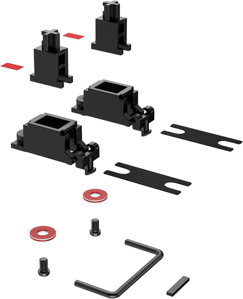 DUROCK Stabilizer V2, PCB Mount Keyboard Stabilizers with 2u 6.25u 7u Wires for Mechanical Keyboards (V2 Nero 80% Kit)