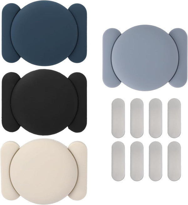 Goktvai 4pcs Magnetic Holder Case for Airtag, Soft Silicone Protective Cover Hider Hidden