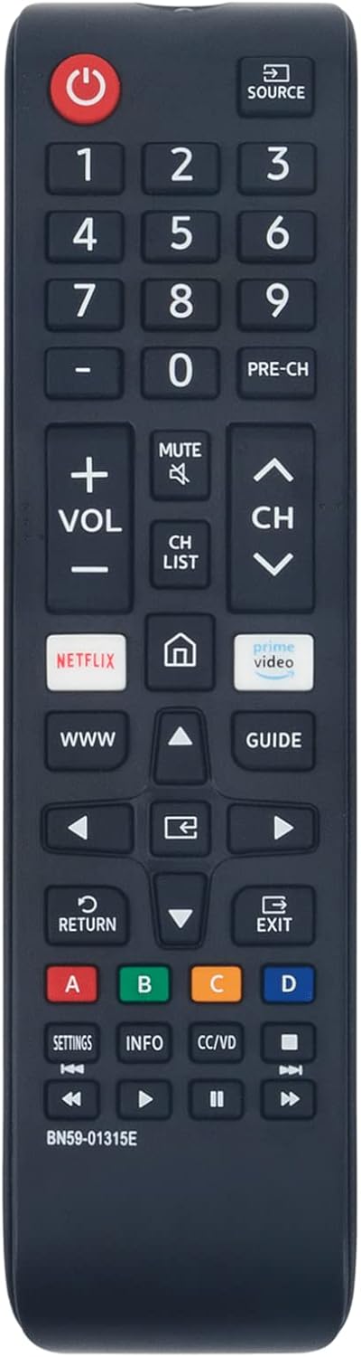 New BN59-01315E Replacement Remote Control for Samsung TV Models UN65TU7000FXZA, UN70TU700DFXZA, UN58TU7000FXZA