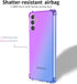 Osophter Clear Case for Samsung Galaxy A13 5G, TPU Shock-Absorption Cover with Screen Protector for A04S (Purple Blue)