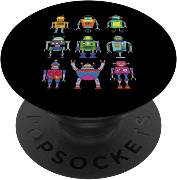PopSockets Standard PopGrip Robot Art For Boys Kids Toddler Science Robotics Engineer