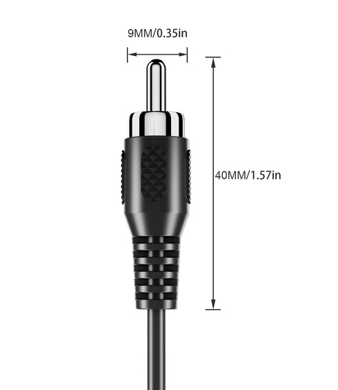 RCA to Bare Wire Speaker Cable 2 Pack,Speaker Bare Wire Cables to RCA Plugs Adapter Repair Speaker Cord for Speakers Amplifier Audio Video AV Receivers- DIY, 2m line