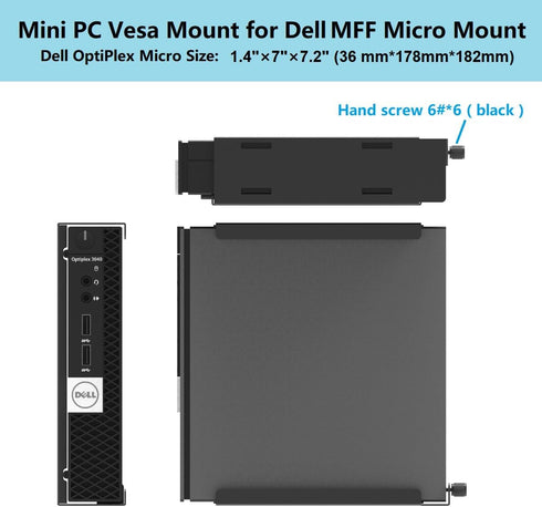 JINGCHENGMEI Wall Mount for Mini PC, Compatible with Dell OptiPlex Micro Form Factor, VESA and Under Desk Mounting