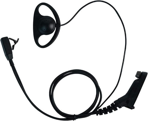 Motorola Xpr 6550 Earpiece, D Shape Surveillance Headset with Ptt Mic for Motorola 2 Way Radio Walkie Talkie