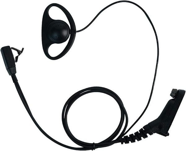 Motorola Xpr 6550 Earpiece, D Shape Surveillance Headset with Ptt Mic for Motorola 2 Way Radio Walkie Talkie