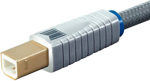 22AWG, 1 Monolith USB Digital Audio Cable - USB Type-A to USB Type-B, Gold-Plated Connectors, Meter, Gray