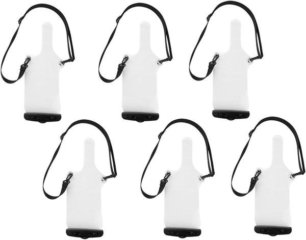 6Pcs Universal Two Way Radio Waterproof Case Bag, Portable Walkie Talkie Pouch with Adjustable Strap for Motorola
