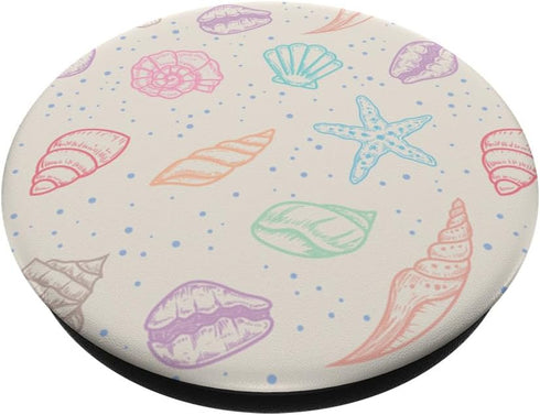 Trendy Coastal Granddaughter Aesthetic Shells Ocean PopSockets Standard PopGrip
