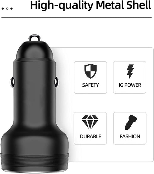 30W 65W Car Charger Compatible for Oneplus 13 12 11 10 9 Pro | Fast Car Charge for One Plus 7 6T 6 (Black)