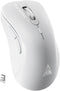 SM66 White Silent Dual Mode Wireless Mouse, Bluetooth/2.4GHz, Adjustable 4200 DPI, Rechargeable for PC, Mac
