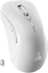 SM66 White Silent Dual Mode Wireless Mouse, Bluetooth/2.4GHz, Adjustable 4200 DPI, Rechargeable for PC, Mac