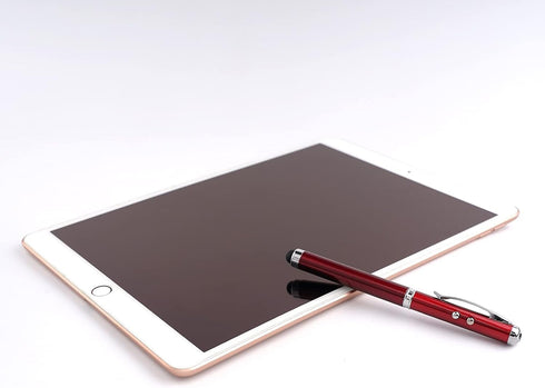 Metal Multi-Function Pen, Touch Screen Stylus, Flashlight with White Light, Infrared, Creative Christmas and Birthday