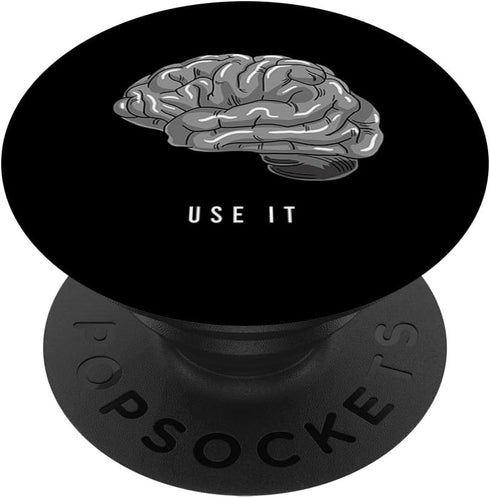 Funny Human Brain Sayings Puns Jokes Humor Memes Gift PopSockets Standard PopGrip Use It