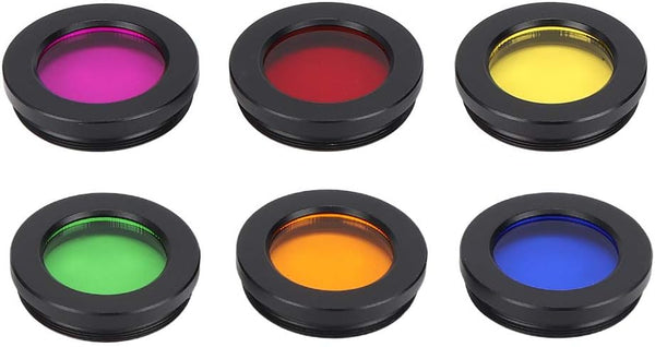 Lens Filter Set - 6 Colors 1.25 Inch Colorful Astronomical Telescopes Eyepieces Screw Thread Kit