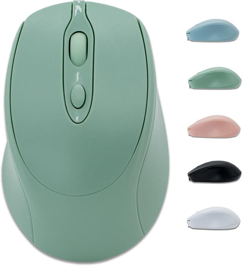 Bluetooth Mouse, Rechargeable Wireless Mouse for Laptop/iPad/MacBook, Silent Portable Slim for Surface Pro/PC (Light