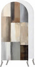 Jnbasdffb Abstract Brown Beige Wedding Arch Cover, Stretchy Spandex Arch Backdrop Stand Covers