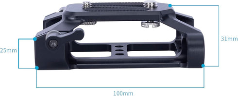 NICEYRIG Light-Weight Baseplate with 15mm Rod Rail Clamp for DSLR Mirrorless Camera Camcorder Follow Focus