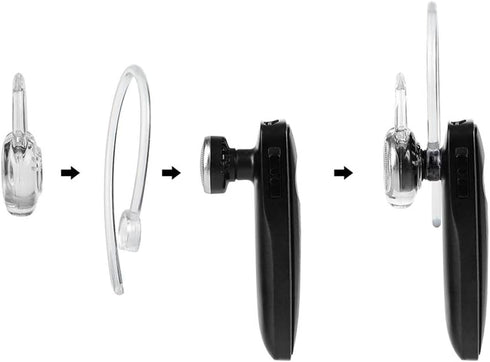 Earbud Gel Ear Hooks Replacement Kit Compatible with Plantronics M155 M165 M1100 M100 M55 M28 M25