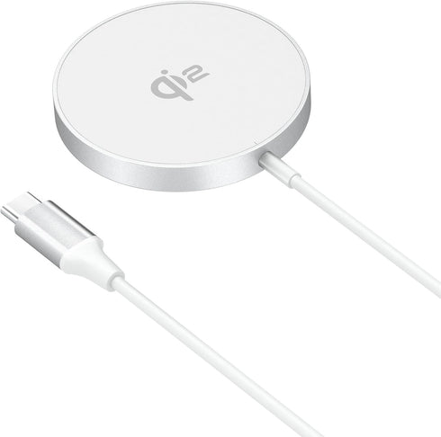 MMOBIEL 15W Qi2 Certified Magnetic Wireless Charger Pad for MagSafe iPhone & Samsung, Charging Station for AirPods &
