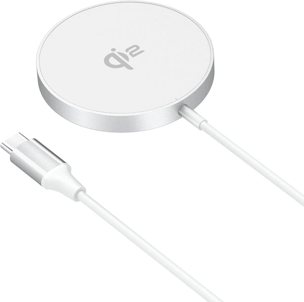 MMOBIEL 15W Qi2 Certified Magnetic Wireless Charger Pad for MagSafe iPhone & Samsung, Charging Station for AirPods &