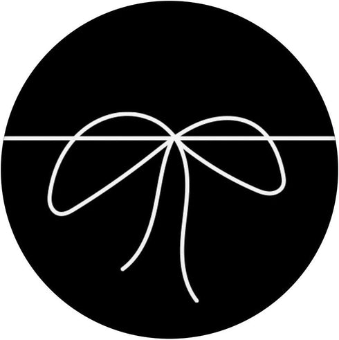 Bow Knot Line Art Minimalist Black and White PopSockets Grip for Phones and Tablets