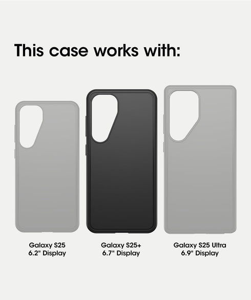 OtterBox S25+ Symmetry Samsung Galaxy Series Magnet Case - Black (Ships in Polybag, Ideal for Business Customers)